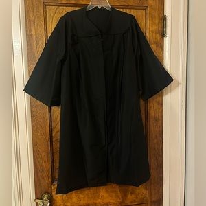 Black Graduation Gown, Fits 5’0”- 5’5”